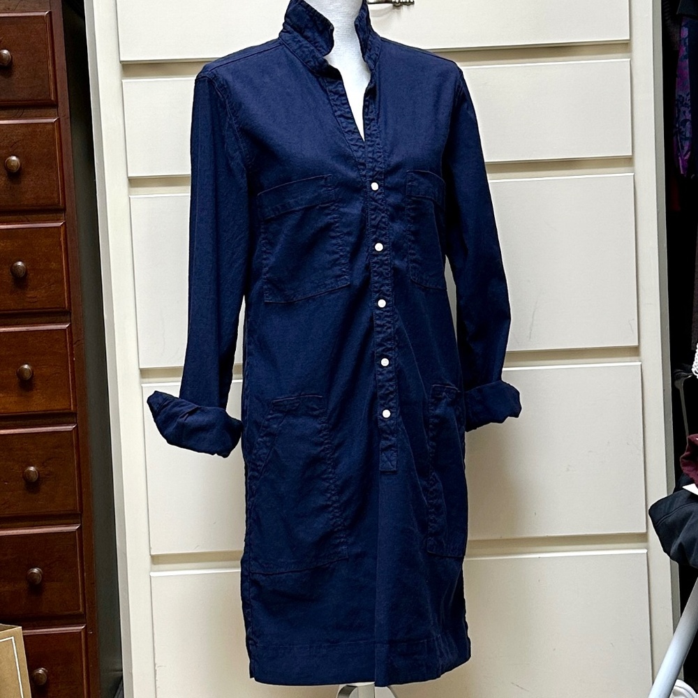 Frank & Eileen Southern Ireland navy utility dress size Small